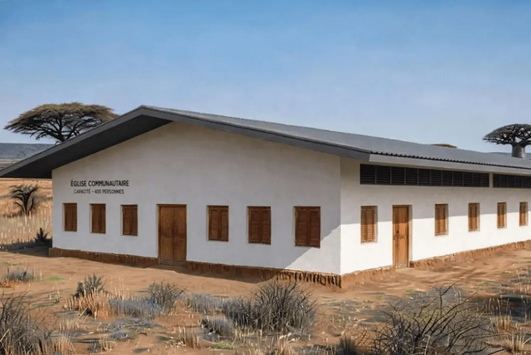 Impression of the multifunctional building in eastern Uganda